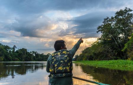 Canoe tour with a guide near Uakari Lodge