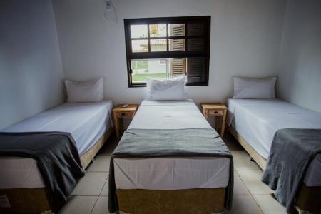 Example of a triple room at Santa Rosa Lodge in the northern Pantanal, Brazil