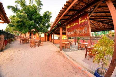 A nice typical beach bar at Pousada Jurara