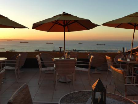 Sunset over the bay in Salvador, enjoying this beautiful view at Casa do Amarelindo