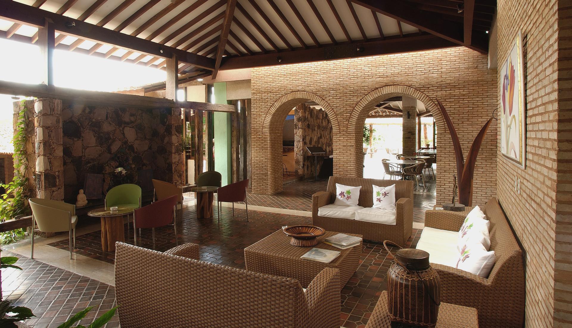 Lobby with Sofas at Hotel Canto das Aguas - Chapada Diamantina, Bahia