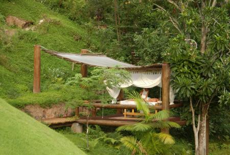 Outdoor Spa and Massage area at Hotel Cantos das Aguas