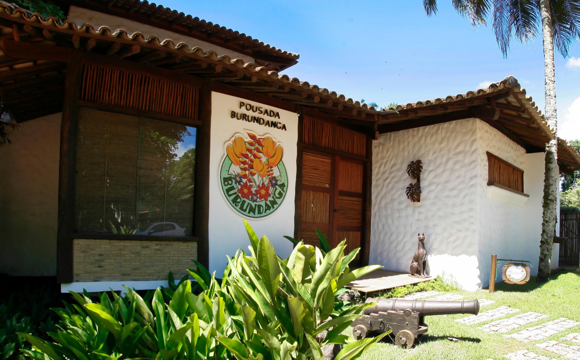 Entrance area of Pousada Burundange in Itacare, Bahia - Brazil