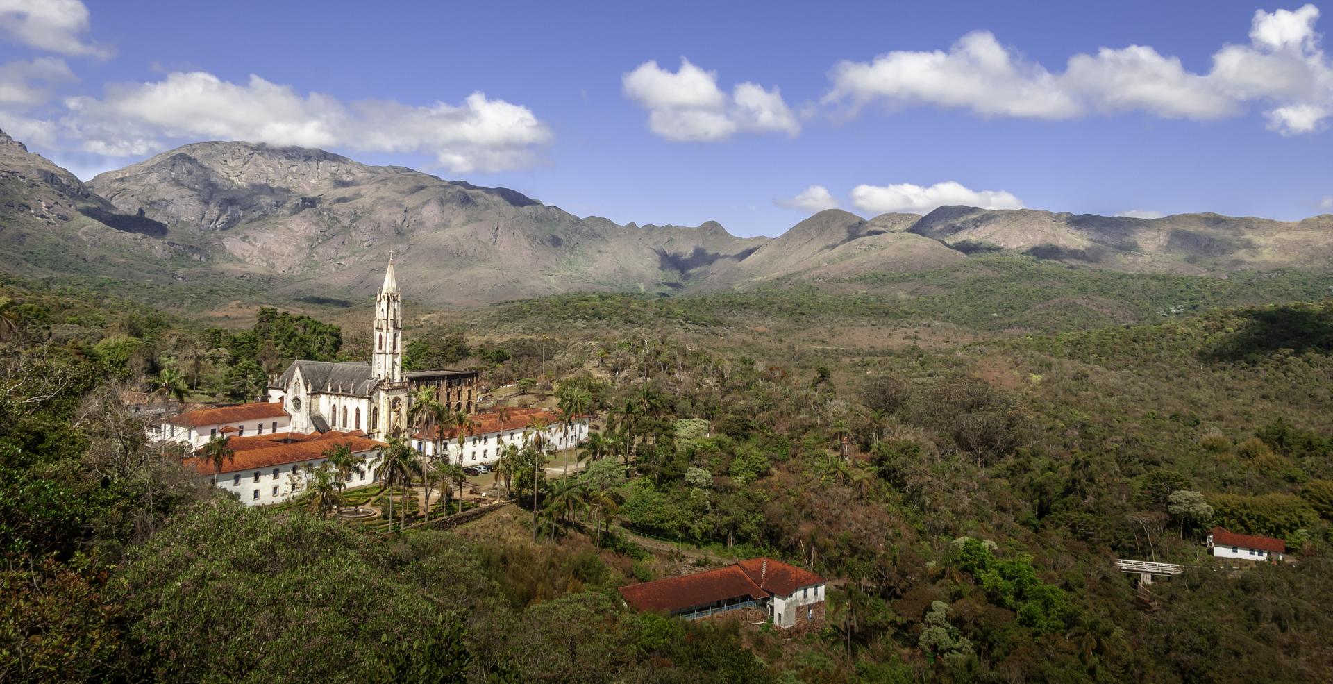 Aerial view of Pousada do Caraca near Ouro Preto, Brazil