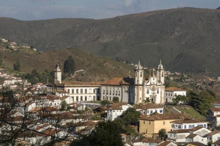 View of Ouro Preto in the mountains