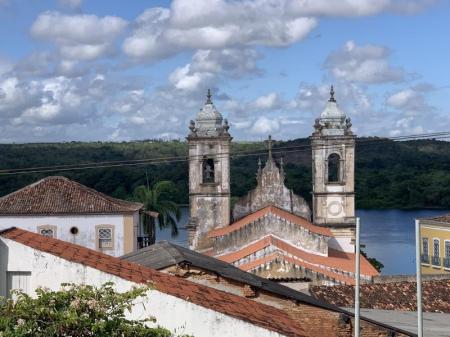 View of the church and backland in Penedo