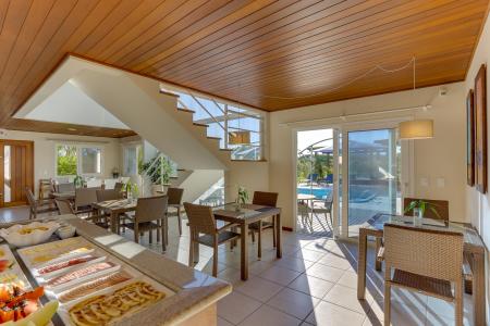 The local dinning room at Pousada Ilha Faceira in Florianopolis