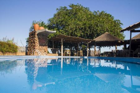 The pool area at Pousada Aguape, in the southern Pantanal