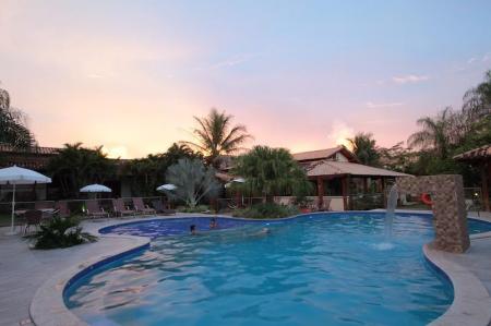 Outdoor pool in the afternoon at Pousada Surucua in Bonito