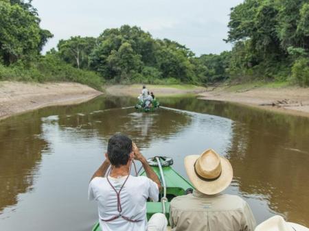 Boat excursion on the Amazon tributaries