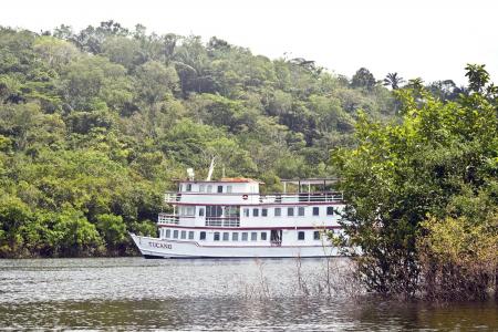 The M/Y Tucano on an Amazon tributary