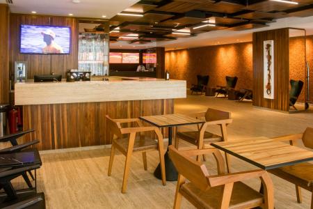 Lobby café at Arena Ipanema Hotel in Rio de Janeiro in Brazil