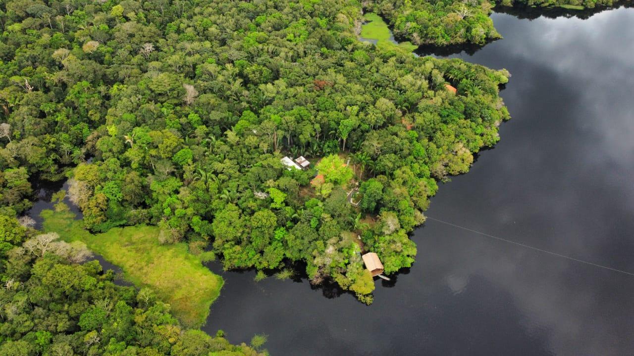 Aerial view of Amazon Premium Lodge 