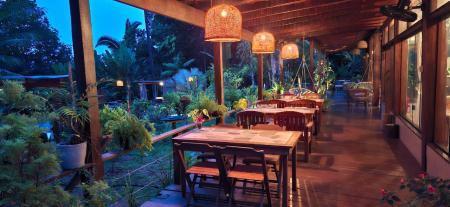 Evening time on the Amazon Premium Lodge terrace 