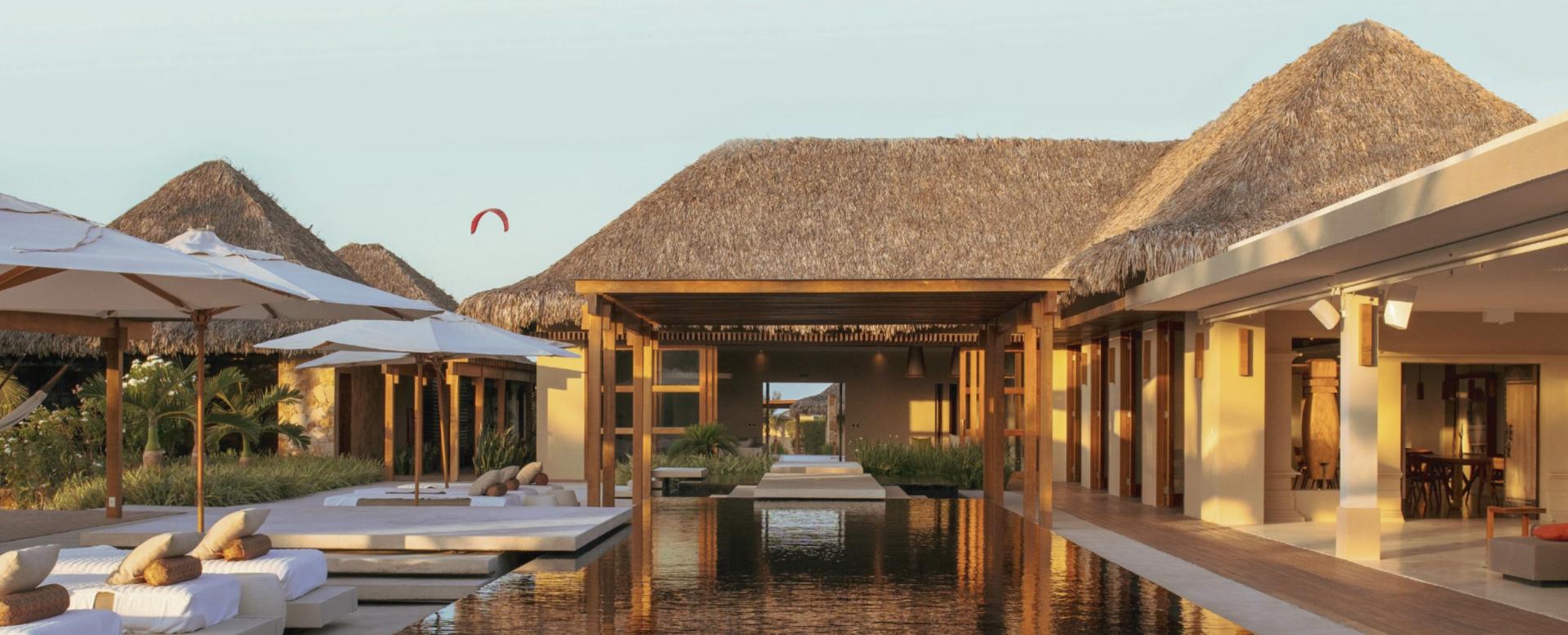Patio and infinity pool at Casana Hotel