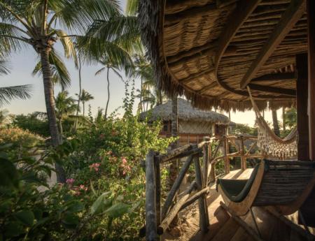 A stilt house at Vila Kalanga
