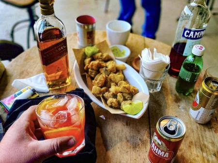 Snacks and drinks at Santa Rosa Hotel